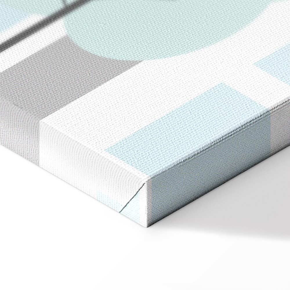 Colorful Town Skyline Wide Canvas Print