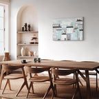 Colorful Town Skyline Wide Canvas Print