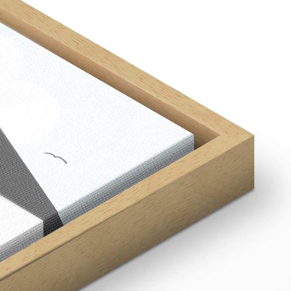 Colorful Town Skyline Wide Canvas Print