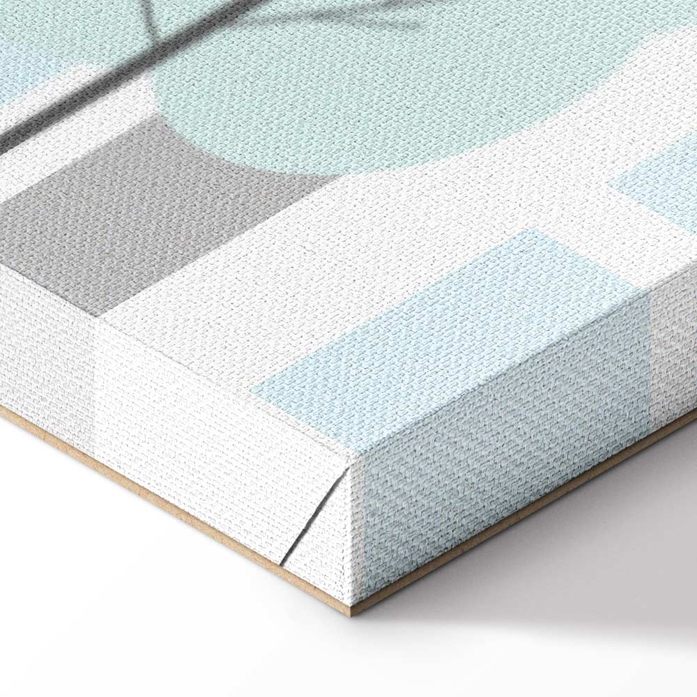 Colorful Town Skyline Wide Canvas Print