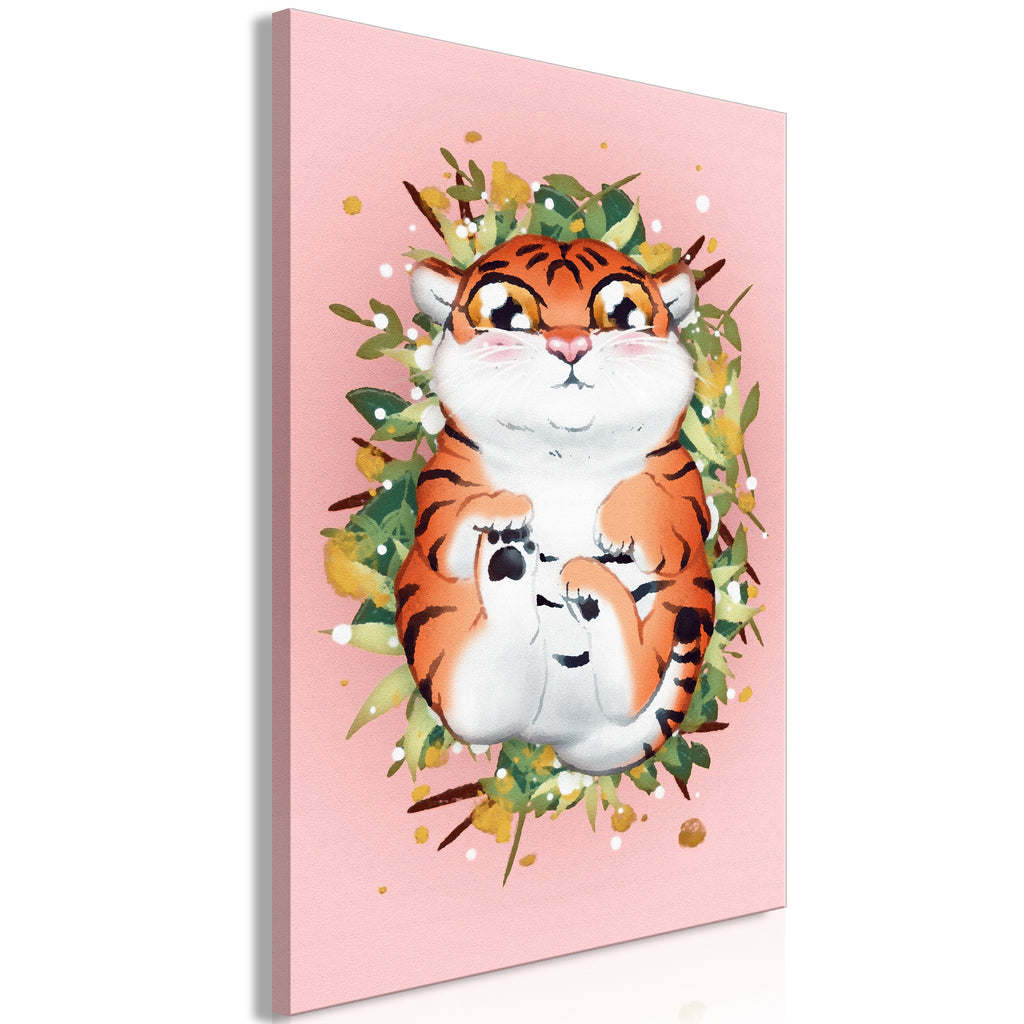 Canvas Print - Tigger on the Grass (1 Part) Vertical