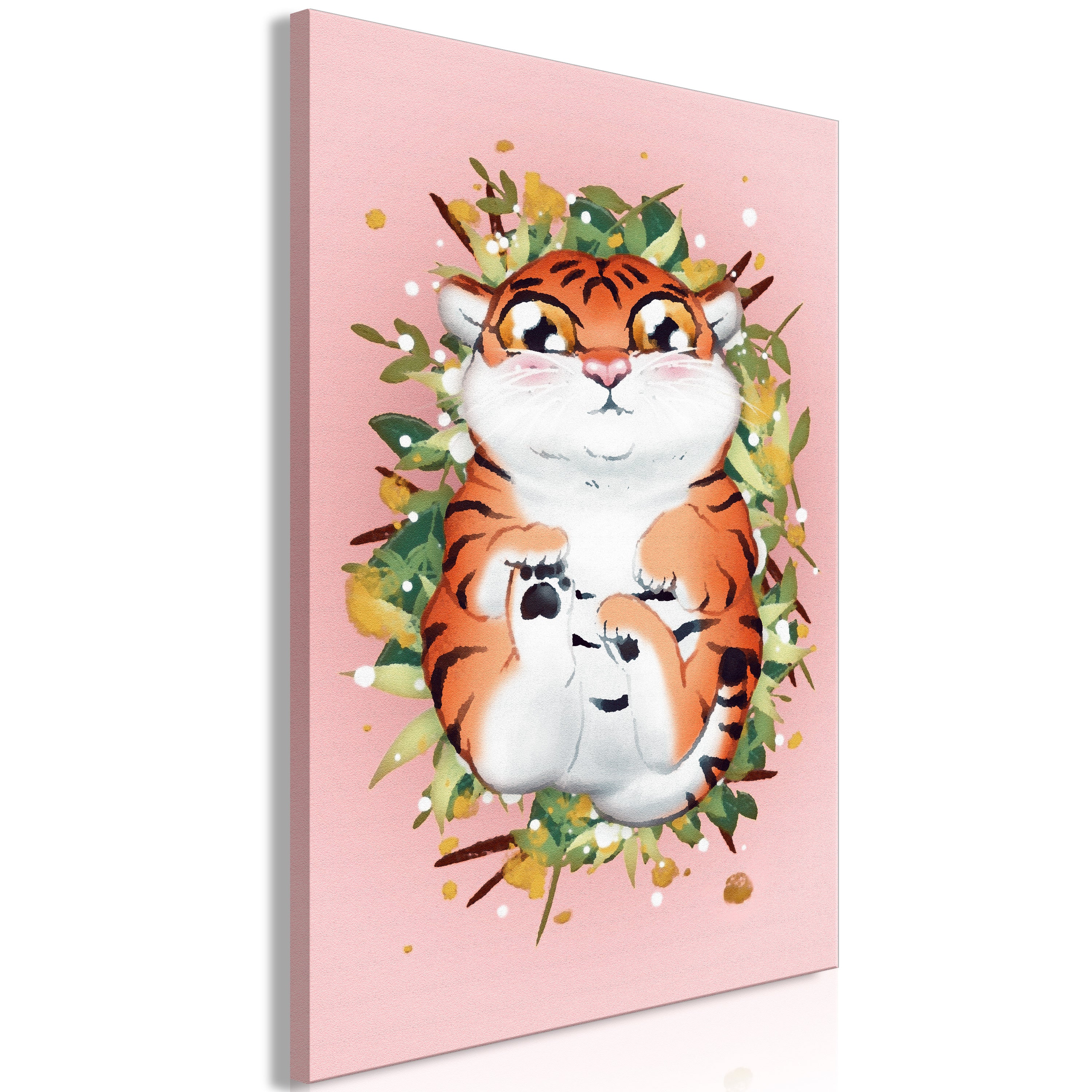 Canvas Print - Tigger on the Grass (1 Part) Vertical