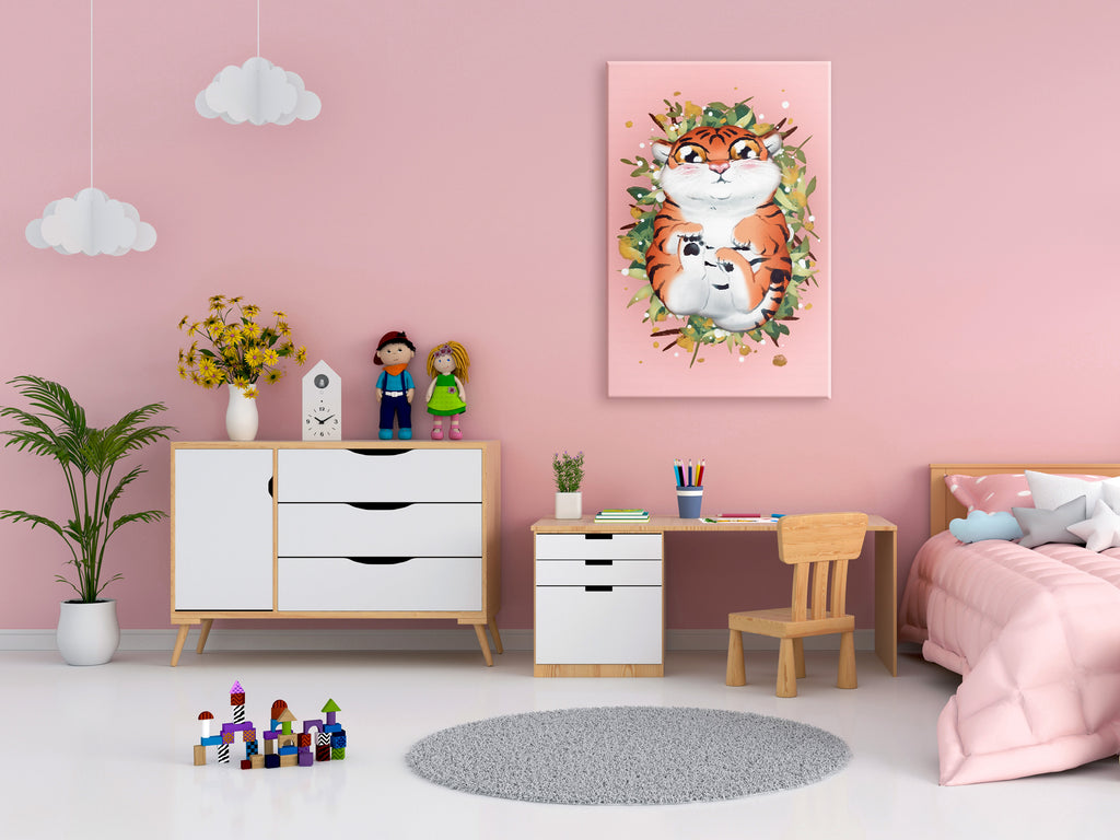 Canvas Print - Tigger on the Grass (1 Part) Vertical