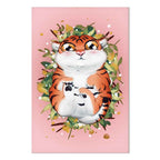 Tigger on Grass Cartoon Vertical Canvas Print