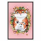 Tigger on Grass Cartoon Vertical Canvas Print