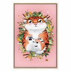 Tigger on Grass Cartoon Vertical Canvas Print