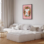 Tigger on Grass Cartoon Vertical Canvas Print