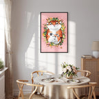 Tigger on Grass Cartoon Vertical Canvas Print