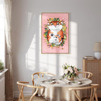 Tigger on Grass Cartoon Vertical Canvas Print