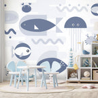 Wall Mural: Minimalist Ocean for Kids