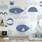 Wall Mural: Minimalist Ocean for Kids