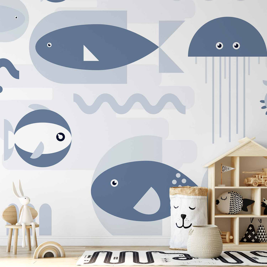 Wall Mural: Minimalist Ocean for Kids