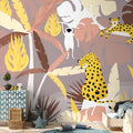 Cheetahs Jungle Landscape Wall Mural