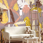 Cheetahs Jungle Landscape Wall Mural