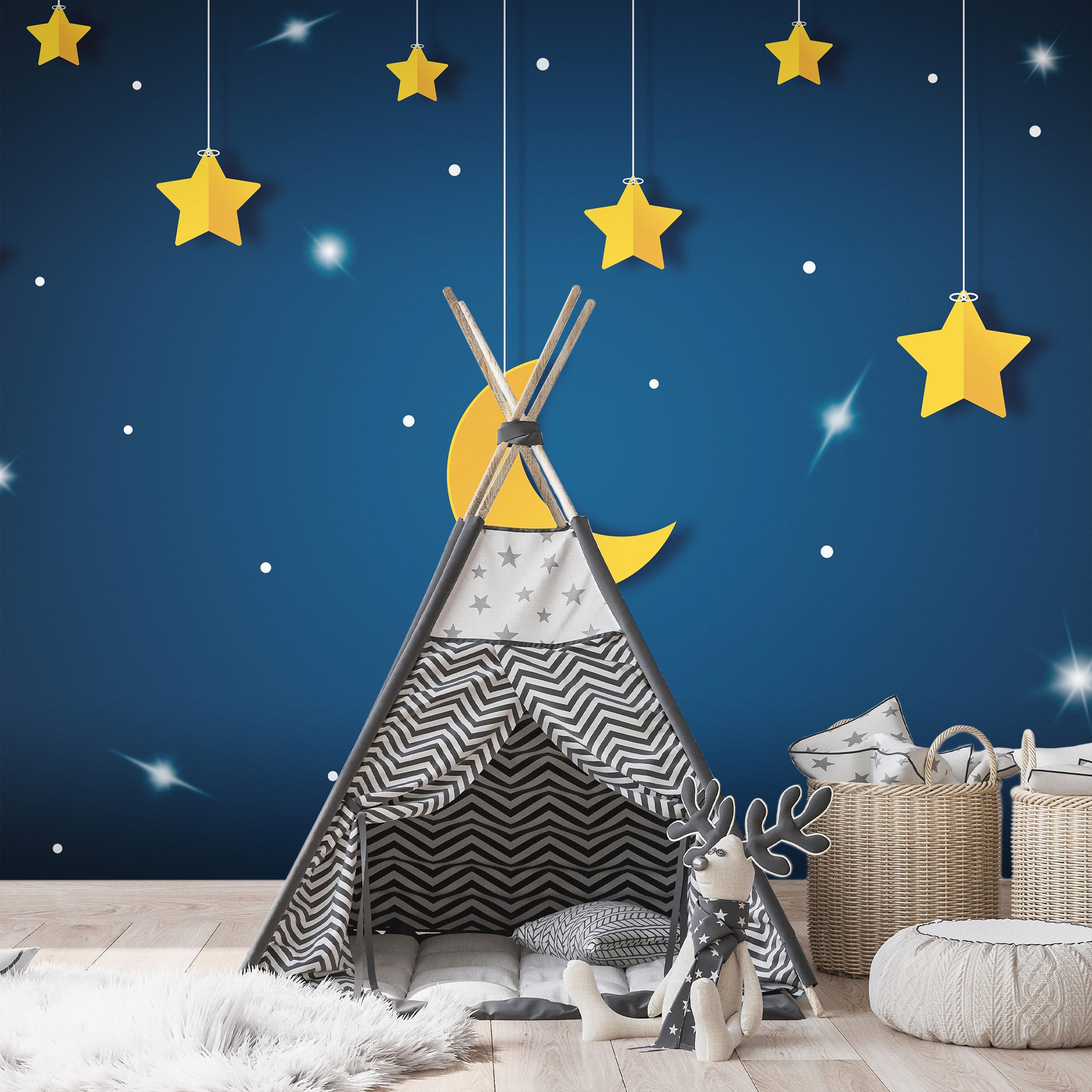 Wall Mural Skyline Night Sky for Children