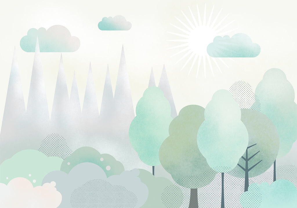 Wandbild für Kinder: Märchenwald