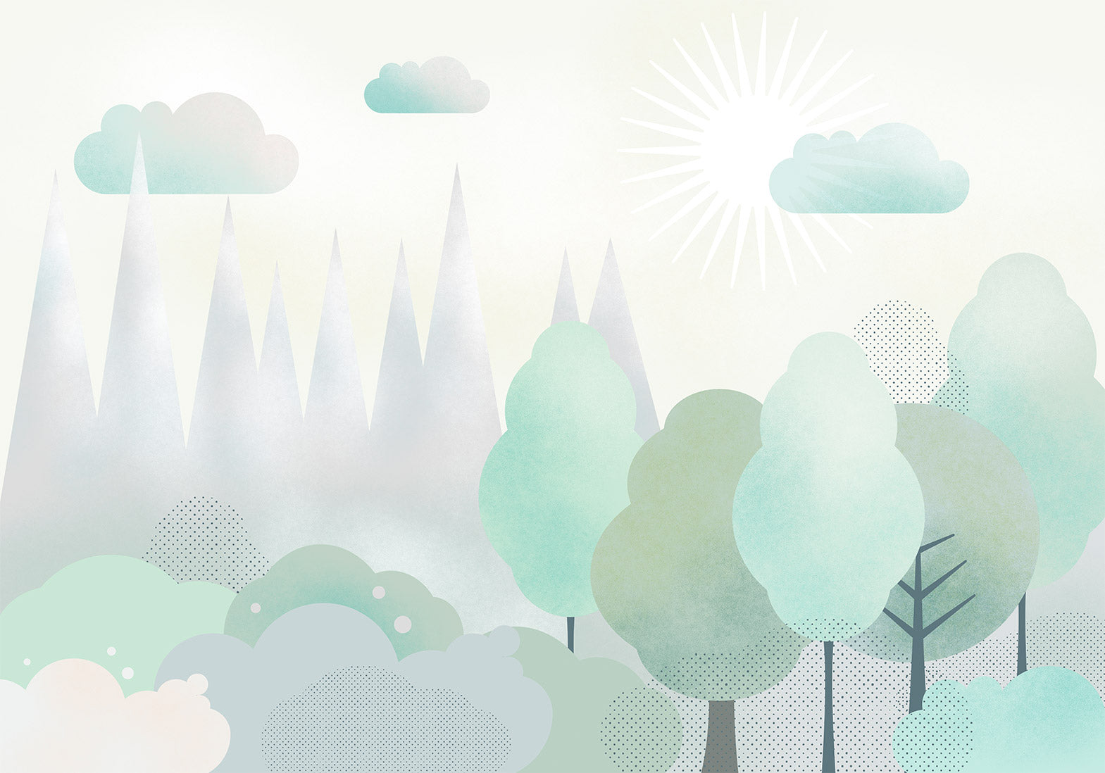 Wandbild für Kinder: Märchenwald