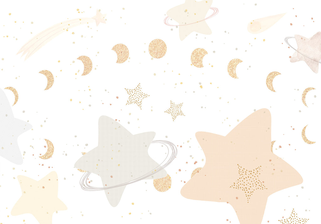 Wall Mural Phases of the Moon Among Stardust for Children