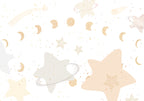 Wall Mural Phases of the Moon Among Stardust for Children