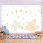 Wall Mural Phases of the Moon Among Stardust for Children