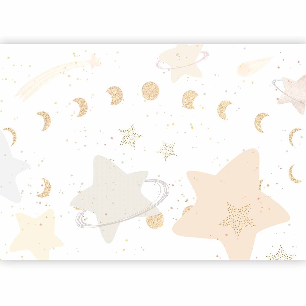 Wall Mural Phases of the Moon Among Stardust for Children