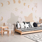 Moon Phases Stardust Wall Mural