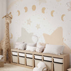 Moon Phases Stardust Wall Mural