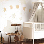 Moon Phases Stardust Wall Mural