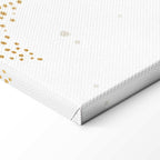 Moon Phases Galaxy Yellow Canvas Print