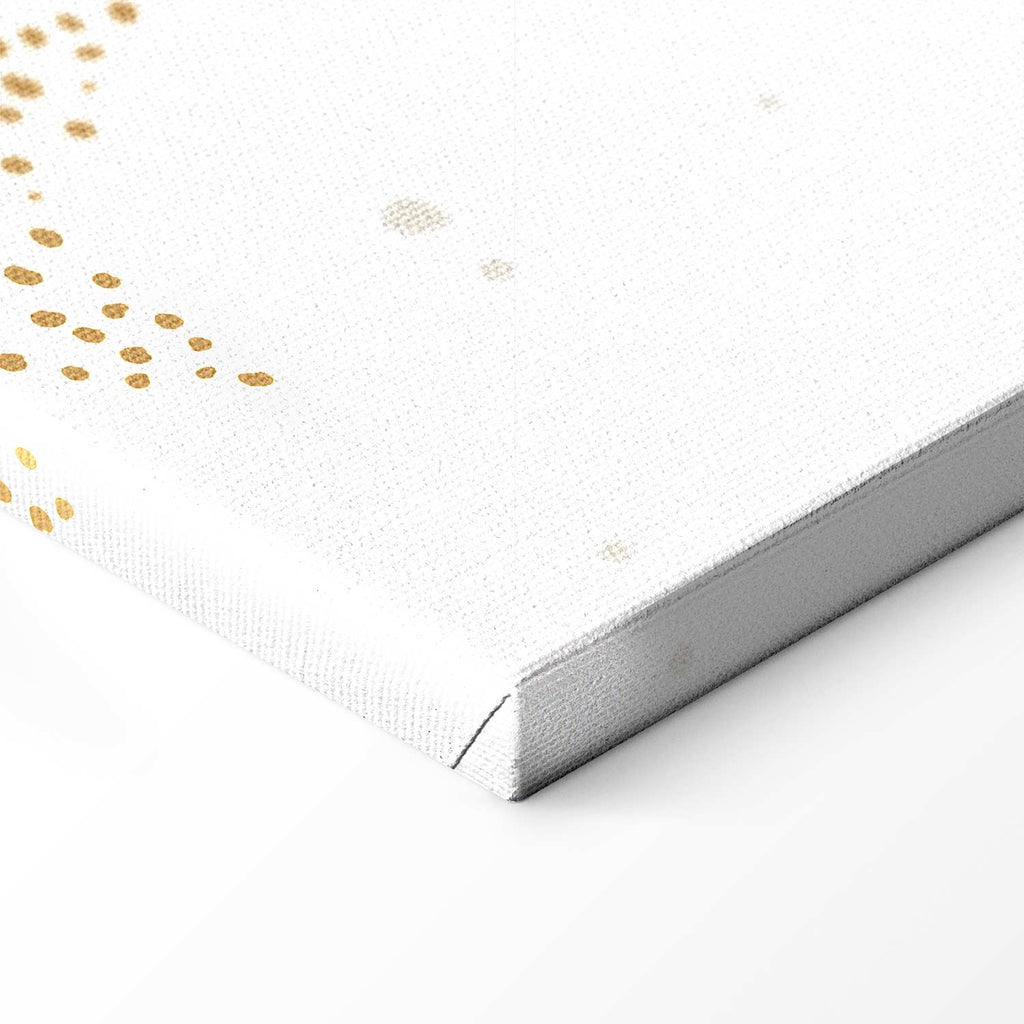 Moon Phases Galaxy Yellow Canvas Print