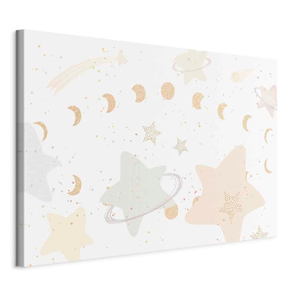 Canvas Print - Fairy-Tale Galaxy with Moon Phases