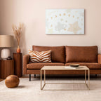 Leinwanddruck – Märchenhafte Galaxie mit Mondphasen