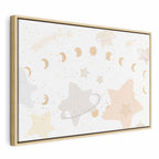 Leinwanddruck – Märchenhafte Galaxie mit Mondphasen