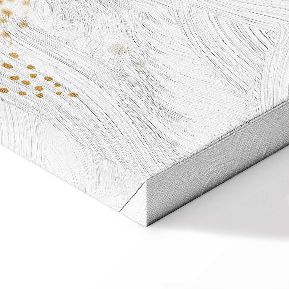 Moon Phases Galaxy Yellow Canvas Print