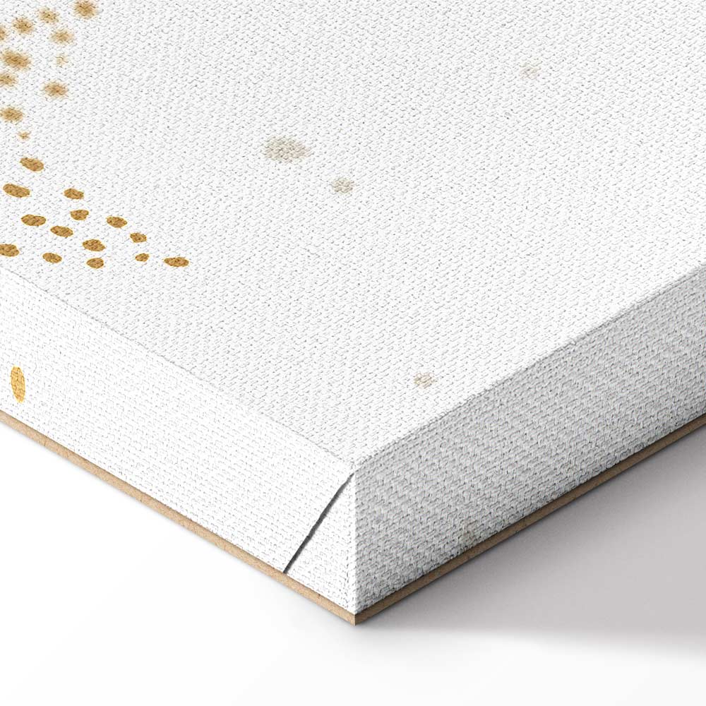 Moon Phases Galaxy Yellow Canvas Print