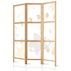 Japanese Room Divider 3-Panel for Children with Moon Phases Design