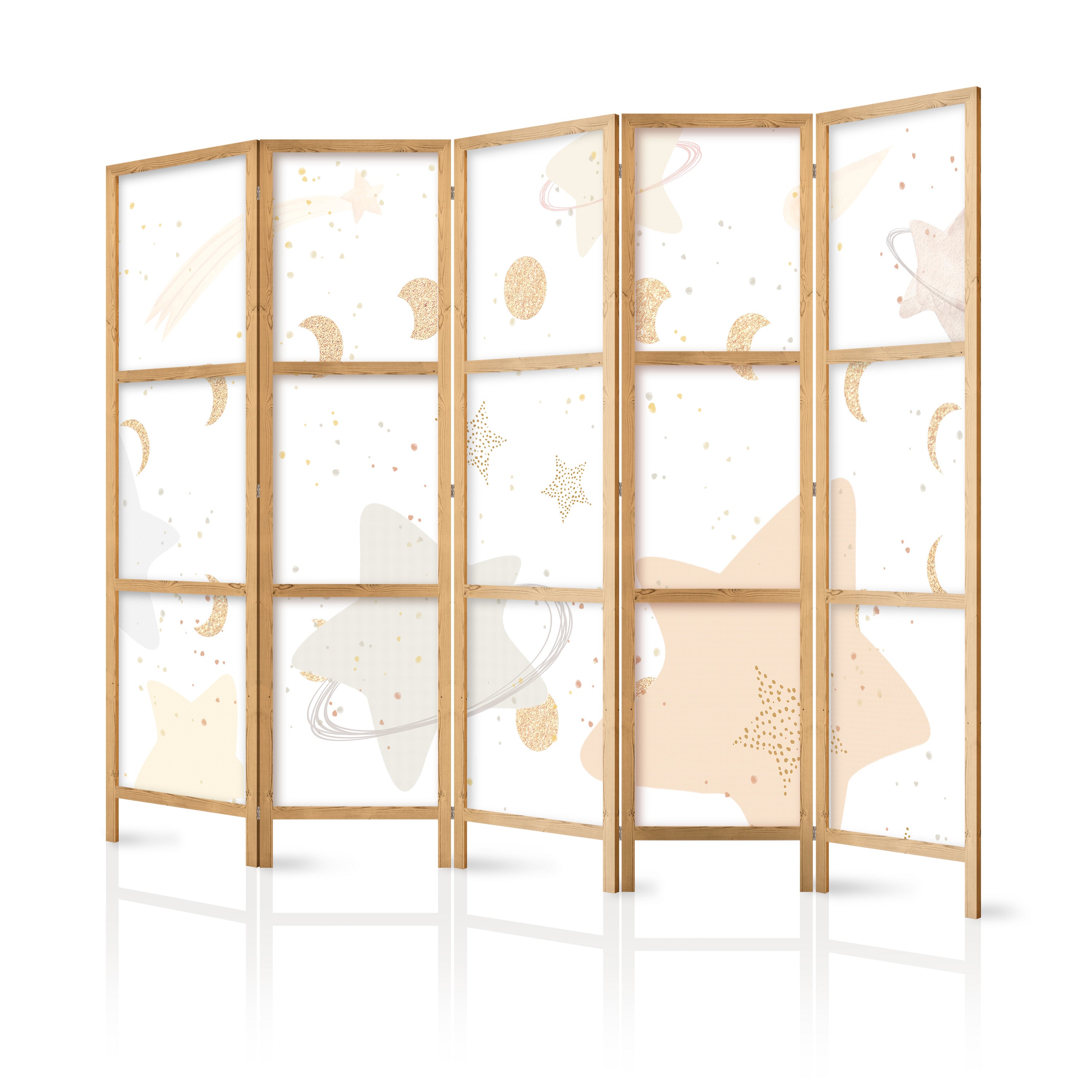 Japanese Room Divider Galaxy Moon Phases for Children