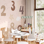 Snowflake Numbers Kids Wall Mural