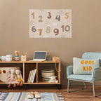 Falling Snow Numbers Kids Poster