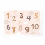 Falling Snow Numbers Kids Poster