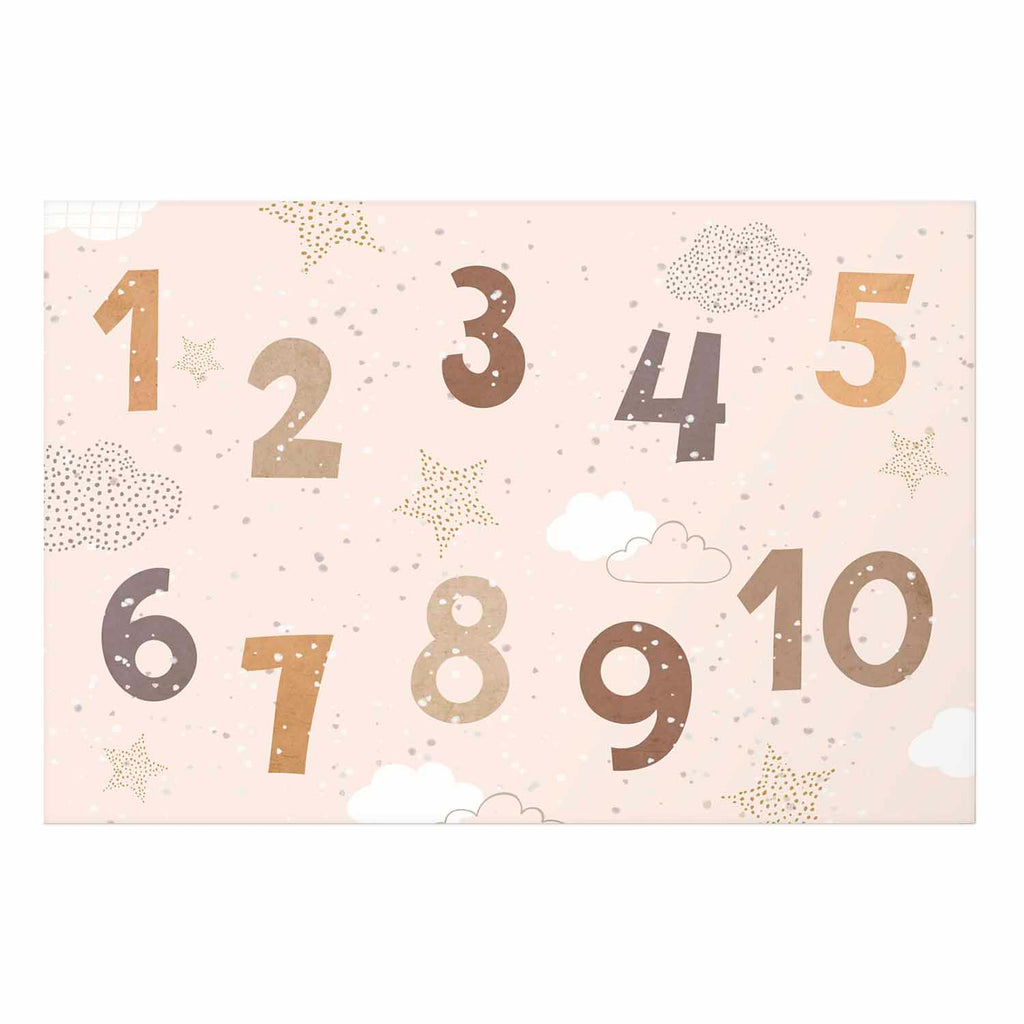 Falling Snow Numbers Kids Poster
