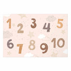 Falling Snow Numbers Kids Poster