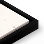 Canvas Print Jumping Numbers in Beige-Brown Snowflakes Stars Clouds