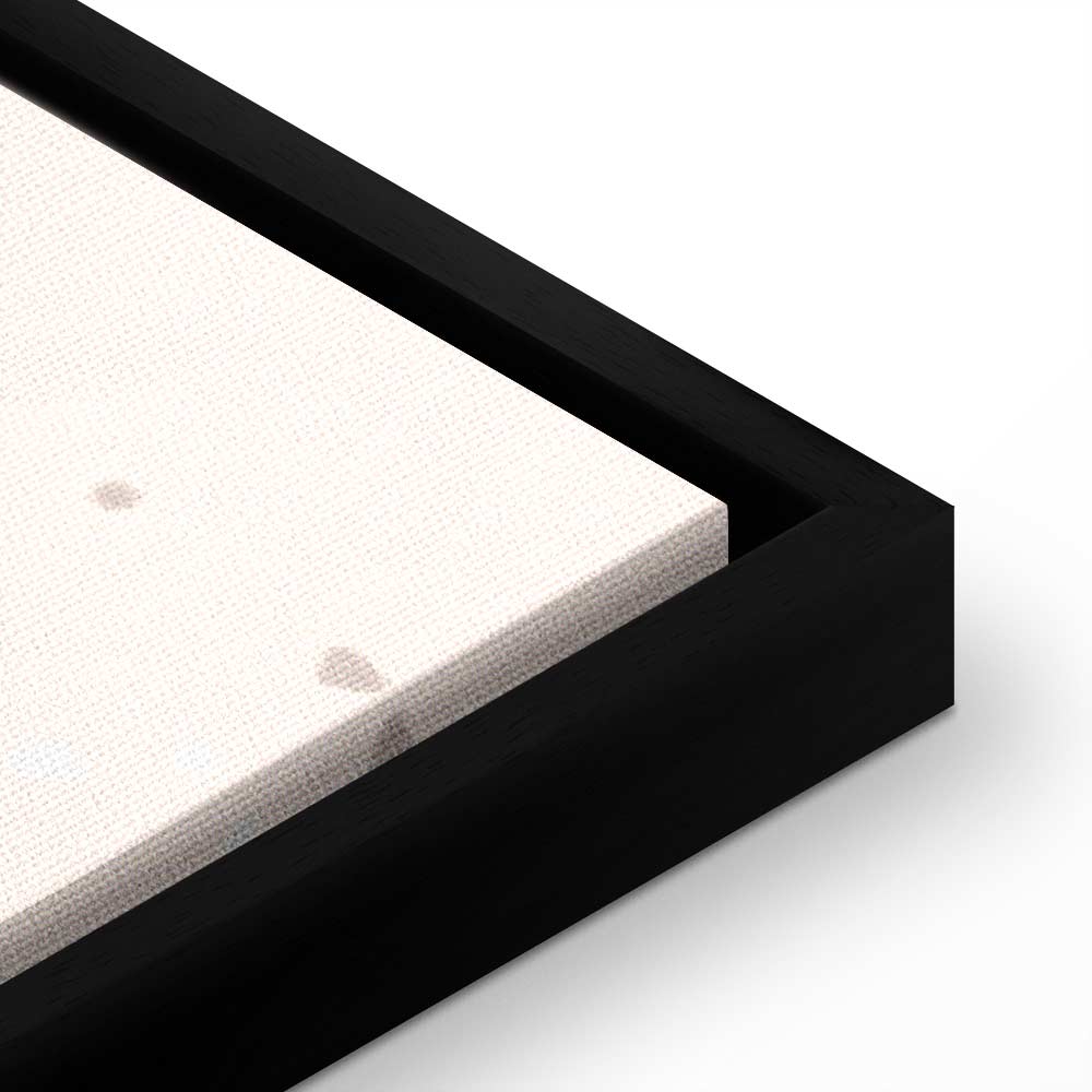 Canvas Print Jumping Numbers in Beige-Brown Snowflakes Stars Clouds