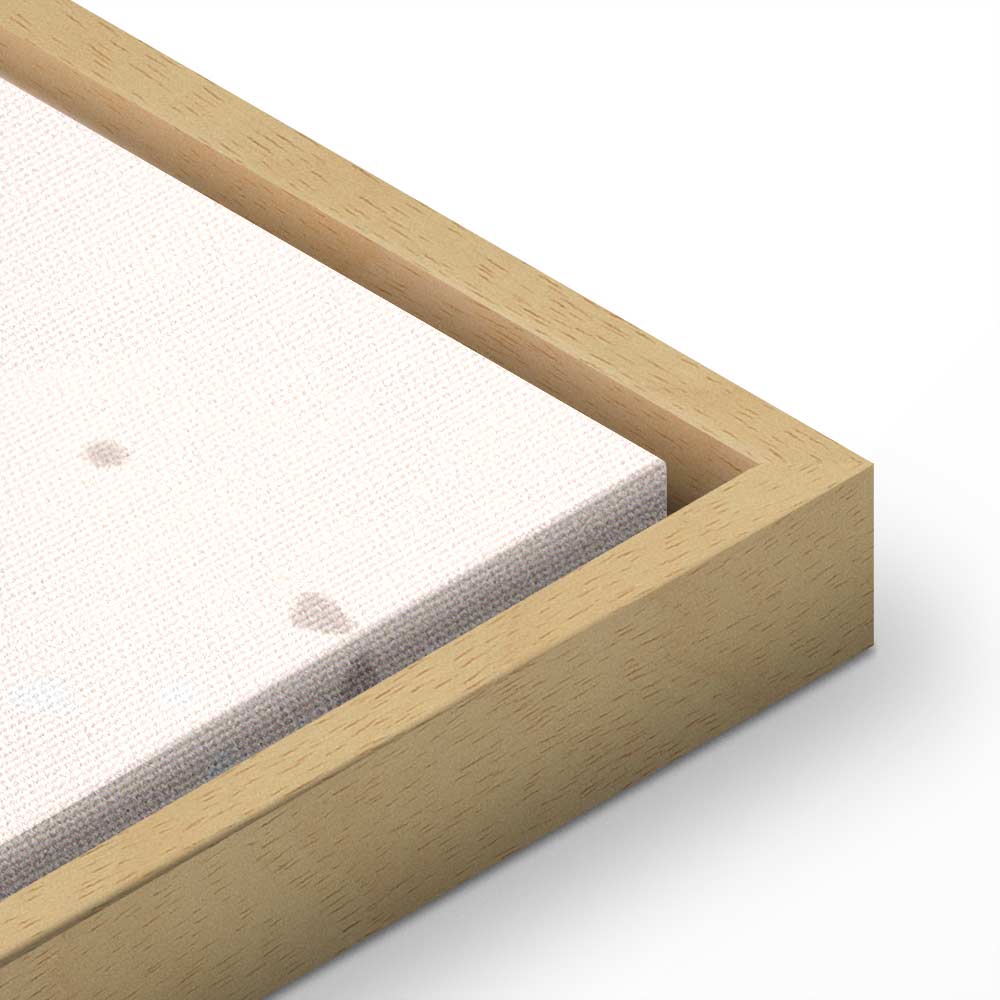 Canvas Print Jumping Numbers in Beige-Brown Snowflakes Stars Clouds