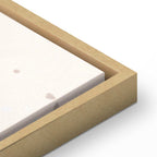 Canvas Print Jumping Numbers in Beige-Brown Snowflakes Stars Clouds