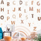 Wall Mural Letters in Soft Colours
