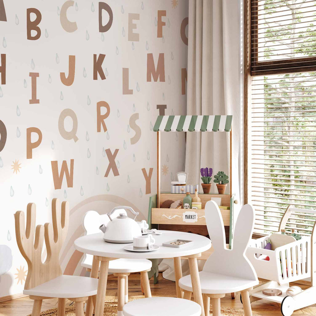 Soft Color Alphabet Wall Mural