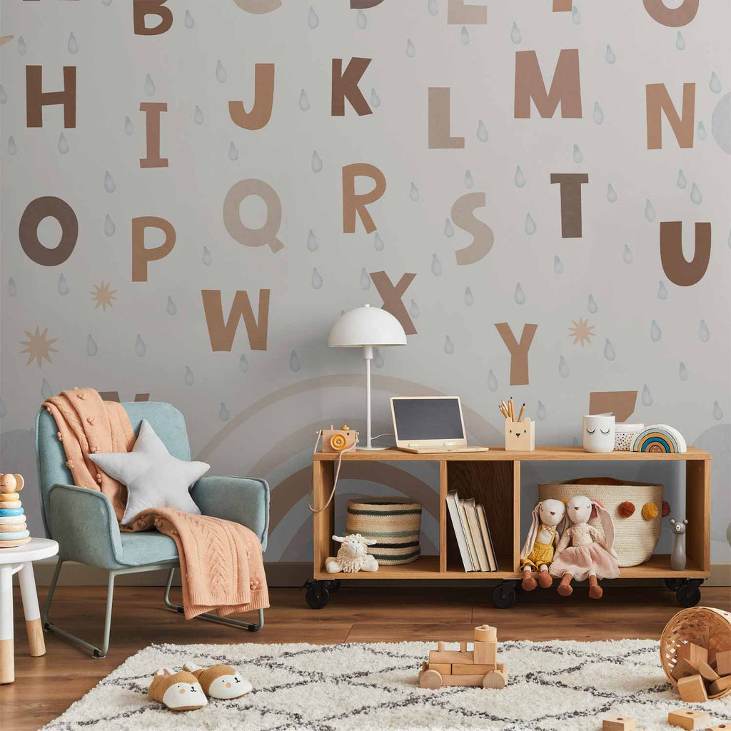 Soft Color Alphabet Wall Mural