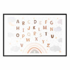 Muted Alphabet Letters Poster